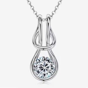 New .925 2 Carat Diamond (Moissanite) Necklace, GRA Certified
